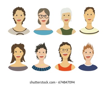 Colección de avatares de personas