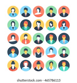 Ícones de vetor coloridos de avatares de pessoas 2