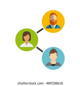 people avatars community group vector illustration design
