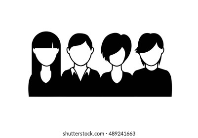 people avatars community group vector illustration design