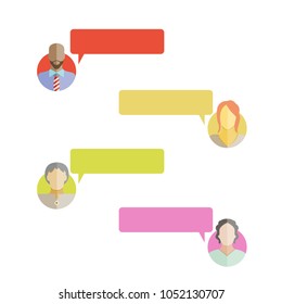 people avatars and dialogs