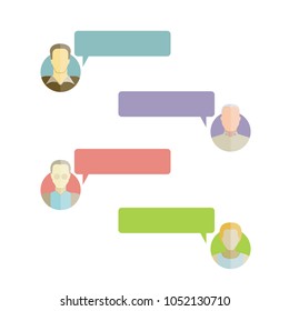 people avatars and dialogs