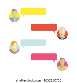 people avatars and dialogs