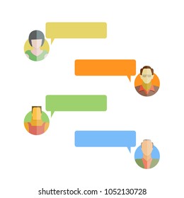 people avatars and dialogs