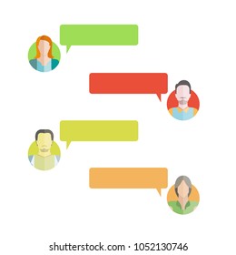 people avatars and dialogs