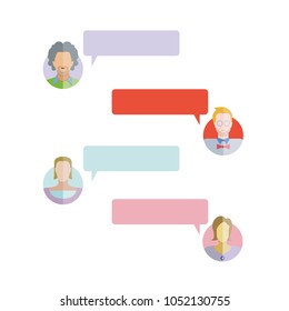 people avatars and dialogs