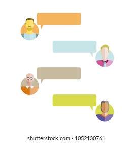 people avatars and dialogs
