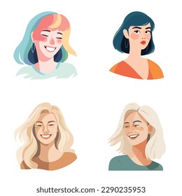 Menschen Avatars-Flachbild-Symbol einzeln auf weißem Hintergrund