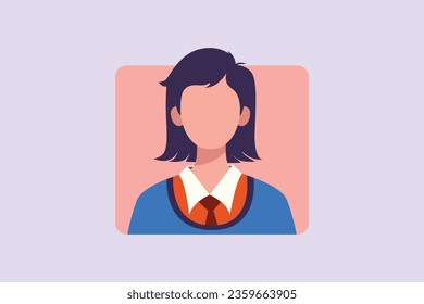 People avatars with young people's faces concept. Colored flat vector illustration isolated. 