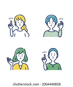 People avatar.Smiling human portrait.Female person avatars.Young people character portraits upper body illustrations. Isolated flat icon illustration collection