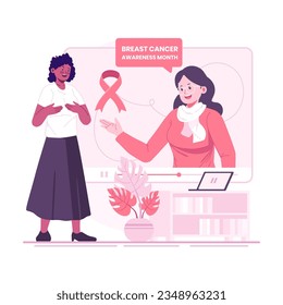 People Aware breast cancer illustration
