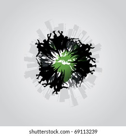 People background: eco, earth