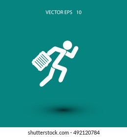 People bag icon, flat design best vector icon