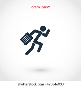 People bag icon, flat design best vector icon