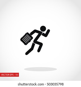People bag icon, flat design best vector icon