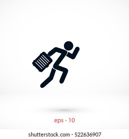 People bag icon, flat design best vector icon