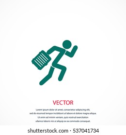People bag icon, flat design best vector icon