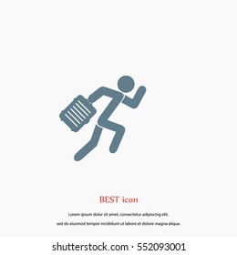 People bag icon, flat design best vector icon