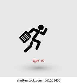 People bag icon, flat design best vector icon