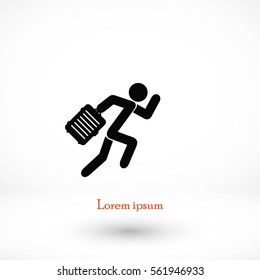 People bag icon, flat design best vector icon