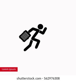 People bag icon, flat design best vector icon