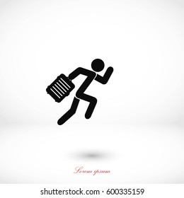 People bag icon, flat design best vector icon