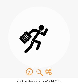People bag icon, flat design best vector icon