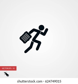 People bag icon, flat design best vector icon