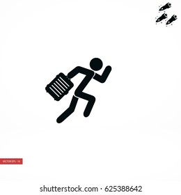 People bag icon, flat design best vector icon