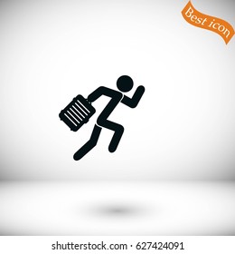 People bag icon, flat design best vector icon