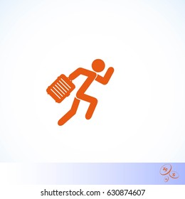 People bag icon, flat design best vector icon