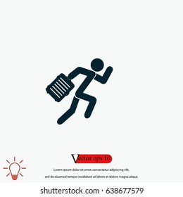 People bag icon, flat design best vector icon