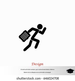 People bag icon, flat design best vector icon