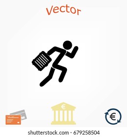 People bag icon, flat design best vector icon