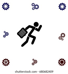 People bag icon, flat design best vector icon