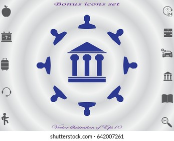 people, bank, icon, vector illustration eps10