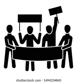People banner group icon. Simple illustration of people banner group vector icon for web design isolated on white background