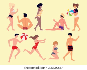 people in bathing suits set