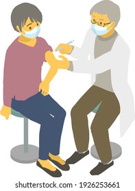 People to be vaccinated, vector illustration