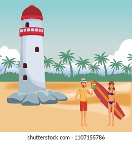 People and beach