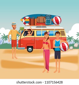 People and beach
