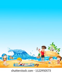 Ilustración de la playa