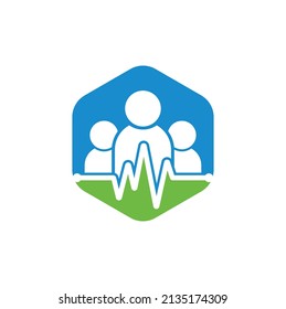 People Beat logo. Community logo template designs vector illustration.
