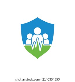 People Beat logo. Community logo template designs vector illustration.
