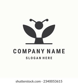 People bee logo template vector illustration design