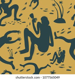 people beige pattern seamless drink