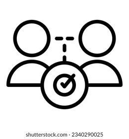 People benchmark icon outline vector. Leader best. Test expertise