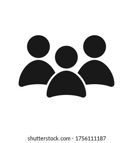 People black icon. Isolated vector 