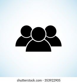 people  - black vector icon