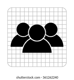 people  - black vector icon